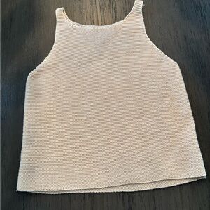 Beige Knit Tank Top, Size Large